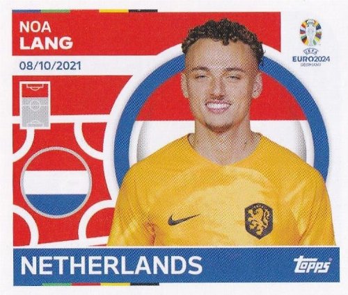 Topps - UEFA Germany Euro 2024 Sticker - NED 19.
Noa Lang (Netherlands)