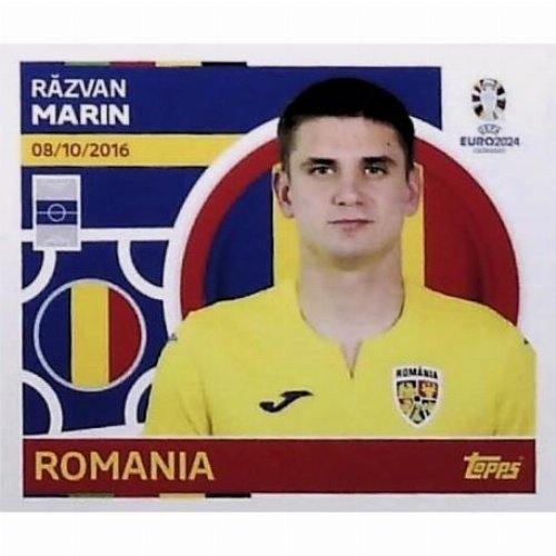 Topps - UEFA Germany Euro 2024 Αυτοκόλλητο - ROM 14.
Răzvan Marin (Romania)