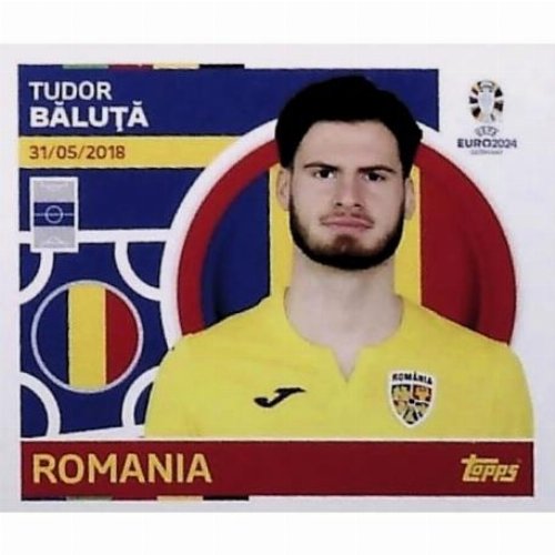 Topps - UEFA Germany Euro 2024 Αυτοκόλλητο - ROM 11.
Tudor Băluţă (Romania)