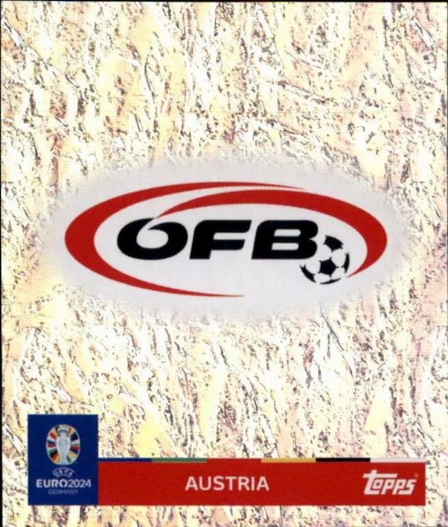 Topps - UEFA Germany Euro 2024 Αυτοκόλλητο - AUT 1.
Logo (Austria) - Holo Foil