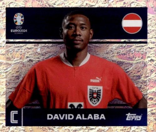 Topps - UEFA Germany Euro 2024 Αυτοκόλλητο - AUT 2.
David Alaba (Austria) - Holo Foil