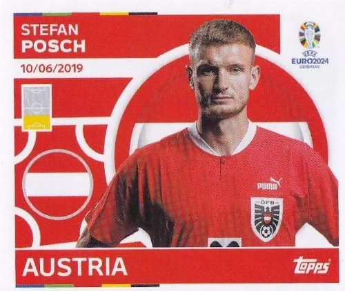 Topps - UEFA Germany Euro 2024 Sticker - AUT 5.
Stefan Posch (Austria)