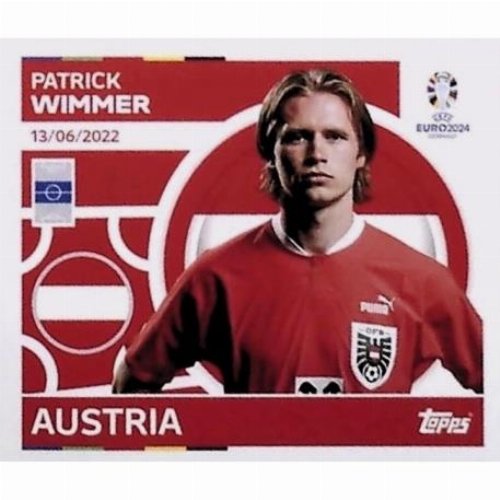 Topps - UEFA Germany Euro 2024 Sticker - AUT 17.
Patrick Wimmer (Austria)