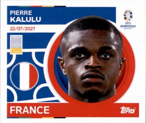 Topps - UEFA Germany Euro 2024 Sticker - FRA 11.
Pierre Kalulu (France)