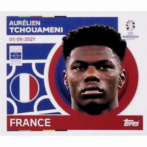 Topps - UEFA Germany Euro 2024 Αυτοκόλλητο - FRA 14.
Aurélien Tchouameni (France)