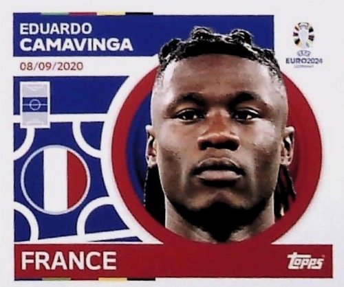 Topps - UEFA Germany Euro 2024 Sticker - FRA 13.
Eduardo Camavinga (France)