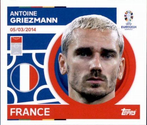 Topps - UEFA Germany Euro 2024 Sticker - FRA 20.
Antoine Griezmann (France)