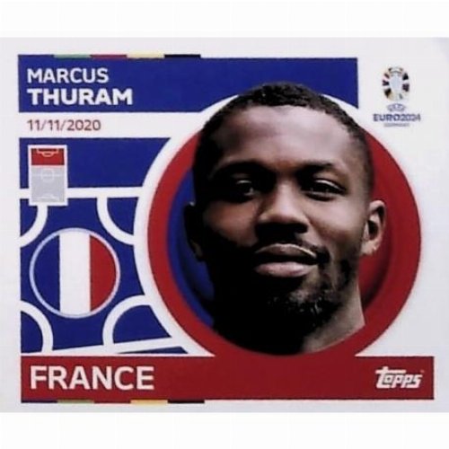 Topps - UEFA Germany Euro 2024 Sticker - FRA 21.
Marcus Thuram (France)