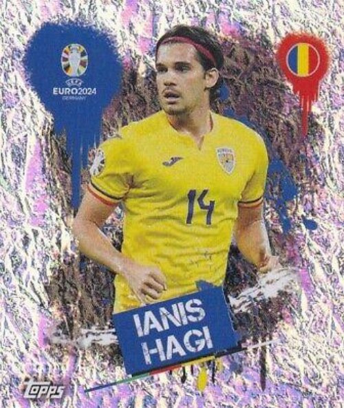 Topps - UEFA Germany Euro 2024 Sticker - ROM 3.
Ianis Hagi (Romania) - Artist - Holo Foil