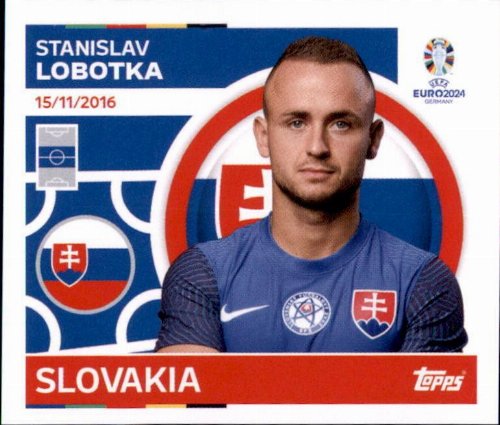 Topps - UEFA Germany Euro 2024 Αυτοκόλλητο - SVK 14.
Stanislav Lobotka (Slovakia)