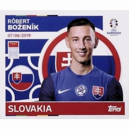 Topps - UEFA Germany Euro 2024 Sticker - SVK 16.
Róbert Boženík (Slovakia)