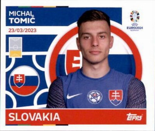 Topps - UEFA Germany Euro 2024 Sticker - SVK 7.
Michal Tomič (Slovakia)