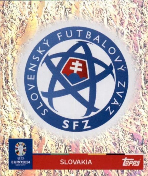 Topps - UEFA Germany Euro 2024 Sticker - SVK 1.
Logo (Slovakia) - Holo Foil