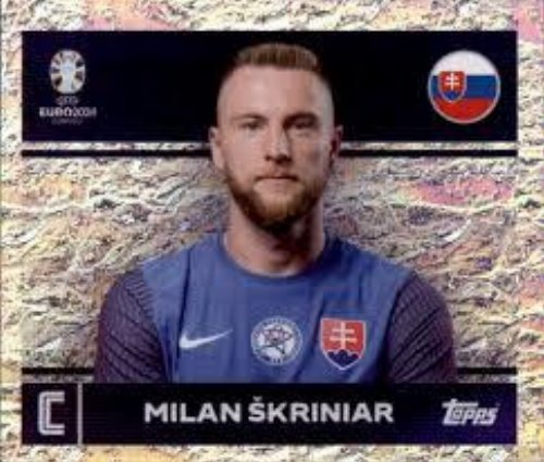 Topps - UEFA Germany Euro 2024 Sticker - SVK 2.
Milan Škriniar (Slovakia) - Captain - Holo Foil