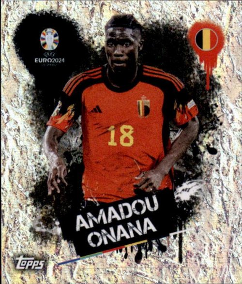 Topps - UEFA Germany Euro 2024 Αυτοκόλλητο - BEL 3.
Amadou Onana (Belgium) - Artist - Holo Foil