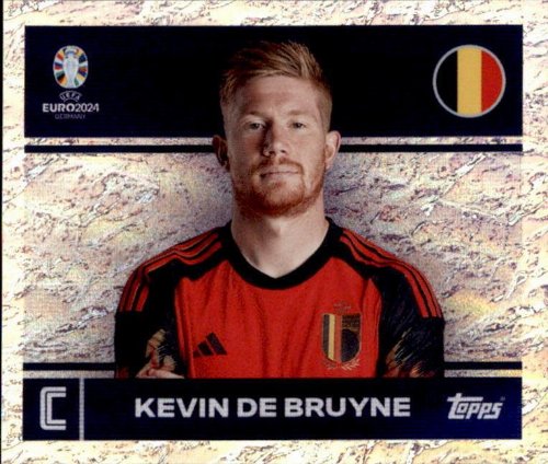 Topps - UEFA Germany Euro 2024 Αυτοκόλλητο - BEL 2.
Kevin De Bruyne (Belgium) - Captain - Holo Foil