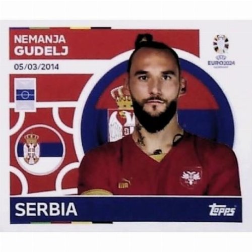 Topps - UEFA Germany Euro 2024 Αυτοκόλλητο - SRB 12.
Nemanja Gudelj (Serbia)