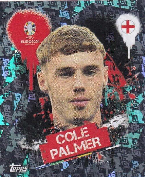 Topps - UEFA Germany Euro 2024 Αυτοκόλλητο - ENG 3.
Cole Palmer (England)Holo Foil