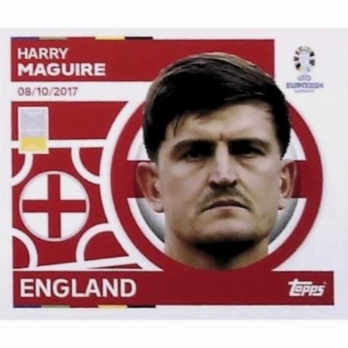 Topps - UEFA Germany Euro 2024 Αυτοκόλλητο - ENG 6.
Harry Maguire (England)