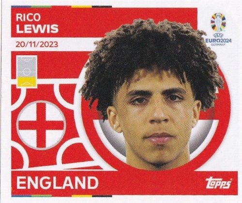 Topps - UEFA Germany Euro 2024 Sticker - ENG 12.
Rico Lewis (England)