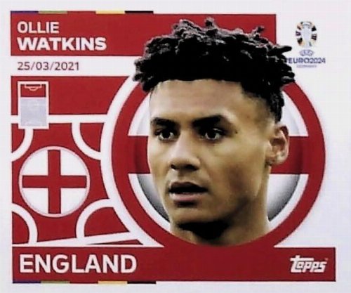 Topps - UEFA Germany Euro 2024 Sticker - ENG 20.
Ollie Watkins (England)