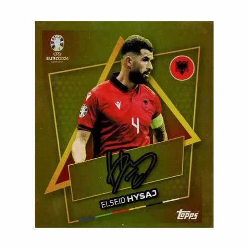 Topps - UEFA Germany Euro 2024 Αυτοκόλλητο - ALB SP.
Elseid Hysaj (Albania) Gold Foil (Signed)