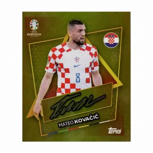 Topps - UEFA Germany Euro 2024 Sticker - CRO SP.
Mateo Kovačić (Croatia) Gold Foil (signed)