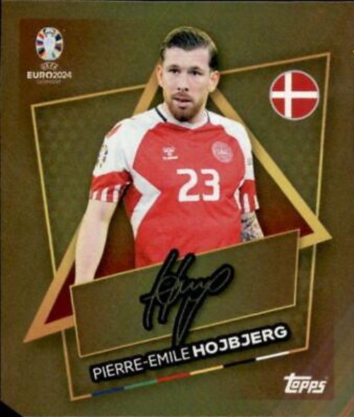 Topps - UEFA Germany Euro 2024 Αυτοκόλλητο - DEN SP.
Pierre-Emile Højbjerg (Denmark) Gold Foil (Signed)