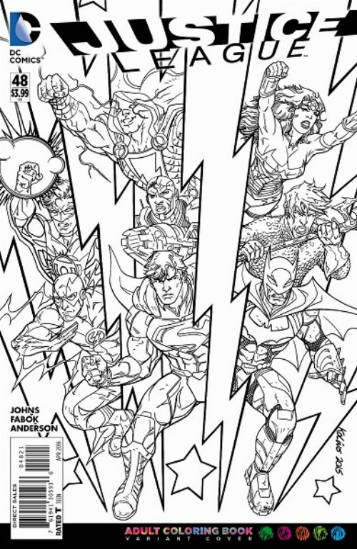 Τεύχος Κόμικ Justice League (N52) #48 Adult Coloring
Book Variant Cover