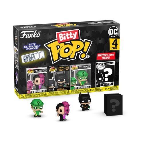 Funko Bitty POP! DC Comics - Two-Face, Batman,
The Riddle & Chase Mystery 4-Pack Figures