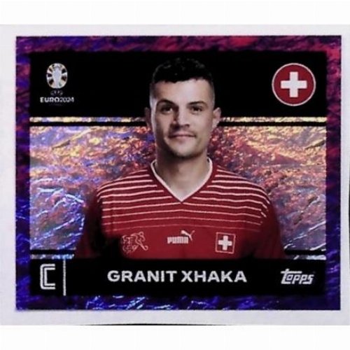 Topps - UEFA Germany Euro 2024 Sticker - SUI 2.
Granit Xhaka (Switzerland) - Parallel Purple
Foil