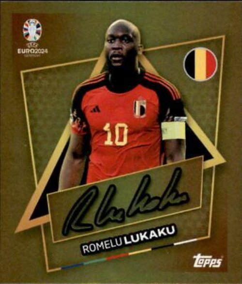 Topps - UEFA Germany Euro 2024 Αυτοκόλλητο - BEL SP.
Romelu Lukaku (Belgium) - Gold Foil (Signed)