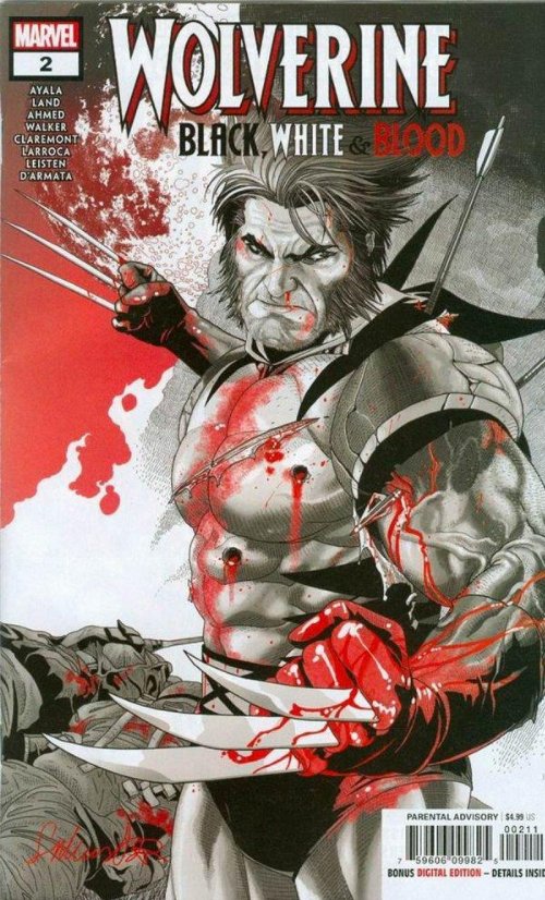 Τεύχος Κόμικ Wolverine Black, White & Blood #2 (OF
4) Unmasked Secret Variant Cover