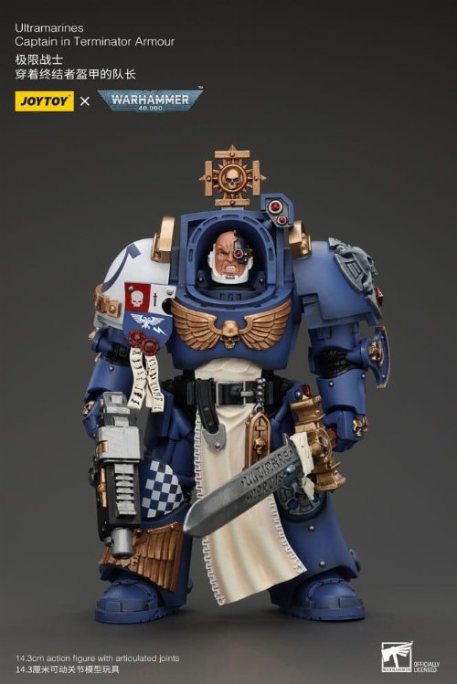 Warhammer 40000 - Ultramarines Captain In
Terminator Armour 1/18 Action Figure (14cm)