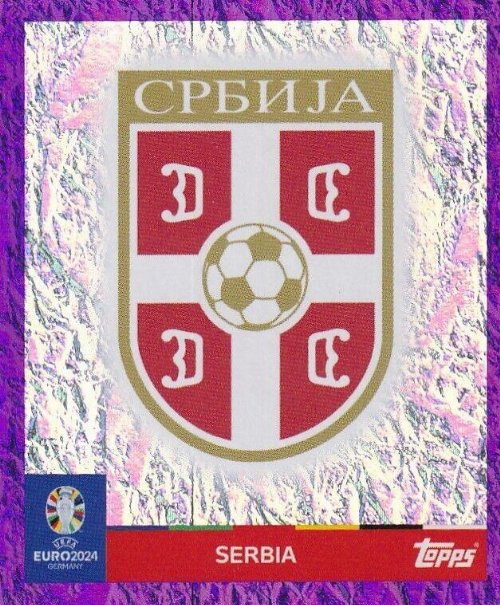 Topps - UEFA Germany Euro 2024 Sticker - SRB 1.
Logo (Serbia) - Purple Parallel Foil