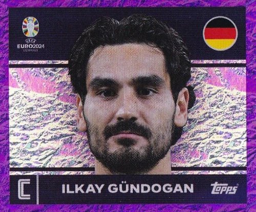 Topps - UEFA Germany Euro 2024 Sticker - GER 2.
Ilkay Gundogan (Germany) - Purple Parallel Foil