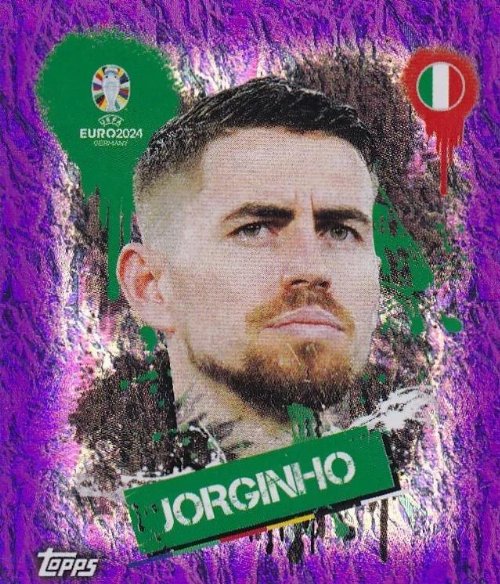 Topps - UEFA Germany Euro 2024 Sticker - ITA 3.
Jorginho (ITA) - Purple Parallel Foil