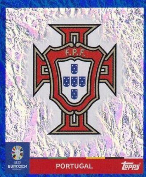 Topps - UEFA Germany Euro 2024 Αυτοκόλλητο - POR 1.
Logo (Portugal) - Blue Parallel Foil