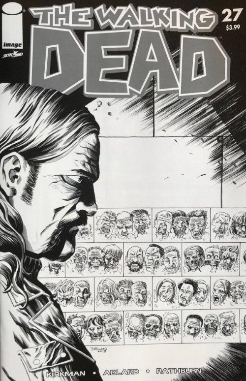 Τεύχος Κόμικ The Walking Dead #27 15th Anniversary
Blind Bag Shalvey B&W Cover