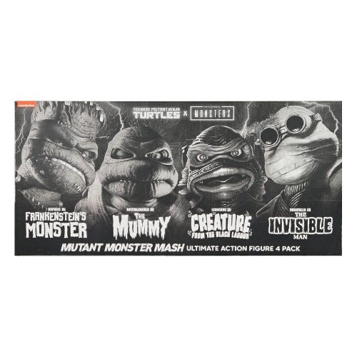 Universal Monsters x Teenage Mutant Ninja
Turtles - Turtles Black & White 4-Pack Action Figures
(18cm)