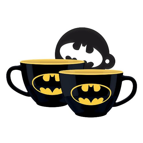 DC Comics - Batman Emblem Cappuccino Mug with
Coaster (630ml)