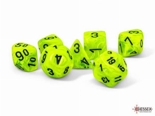 7 Dice Set Festive Mega-Hedral Bright Green with
Black