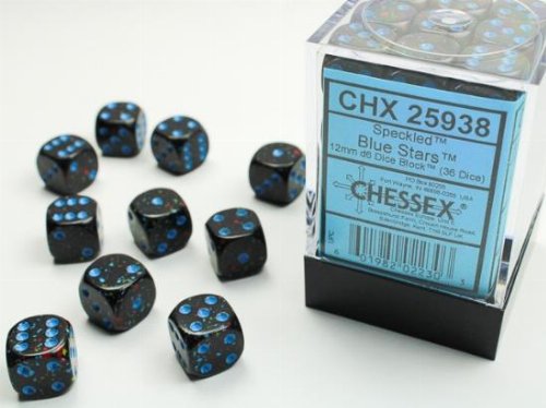 Σετ Ζάρια - 36 Speckled 12mm Pipped d6 - Blue Stars
Dice Block