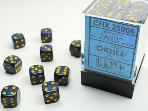 Σετ Ζάρια - 36 Speckled 12mm Pipped d6 - Twilight Dice
Block