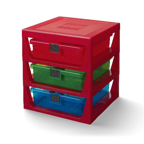 LEGO - Red Iconic 3-Drawer Rack
(34x37x32cm)