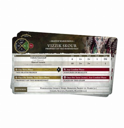 Warhammer Age of Sigmar - Warscroll Cards:
Skaven