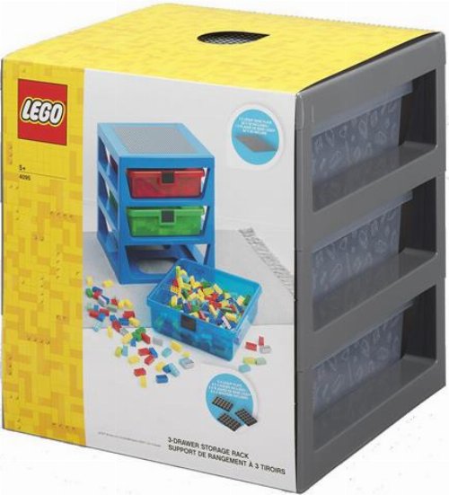 LEGO - Grey Iconic 3-Drawer Rack
(34x37x32cm)