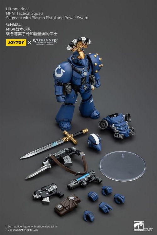 Warhammer The Horus Heresy - Ultramarines MK VI
Tactical Squad Sergeant with Plasma Pistol and Power Sword 1/18
Φιγούρα Δράσης (12cm)