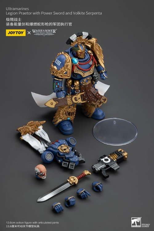 Warhammer The Horus Heresy - Ultramarines Legion
Praetor with Power Sword and Volkite Serpenta 1/18 Action Figure
(12cm)