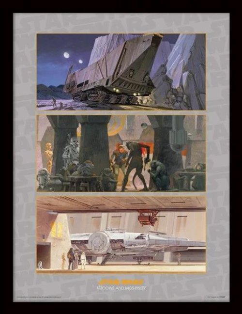 Star Wars - Tatooine and Mos Eisley Framed
Poster (32x42cm)